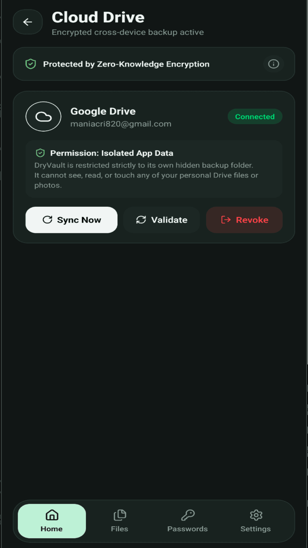Isolated Google Drive Sync